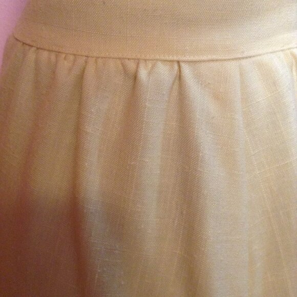 Vintage 1970s Lined Cream A-Line Maxi Skirt - Picture 3 of 5